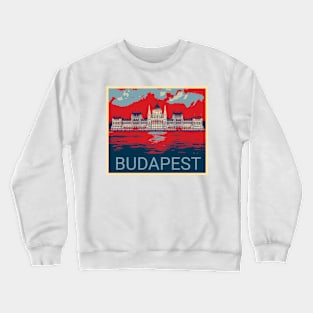 Budapest in Shepard Fairey style Crewneck Sweatshirt